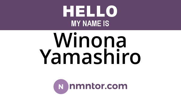 Winona Yamashiro