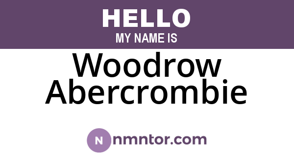 Woodrow Abercrombie