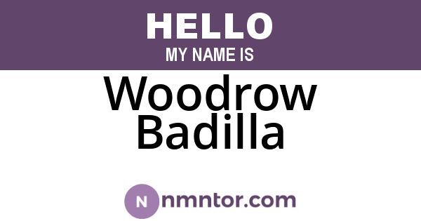 Woodrow Badilla