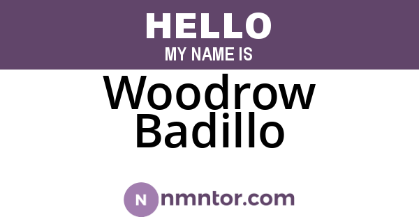 Woodrow Badillo
