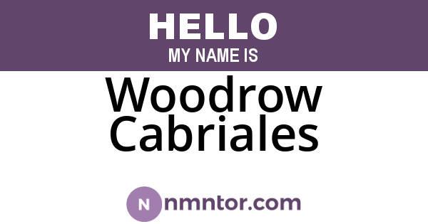 Woodrow Cabriales