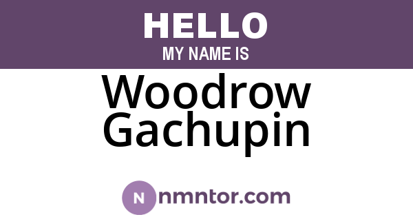 Woodrow Gachupin