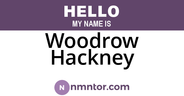 Woodrow Hackney