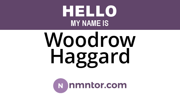 Woodrow Haggard