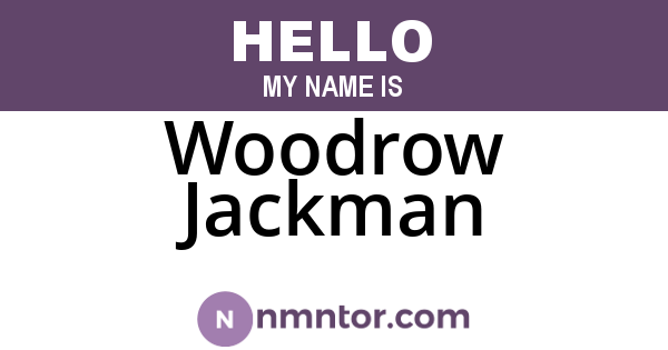 Woodrow Jackman