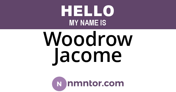 Woodrow Jacome
