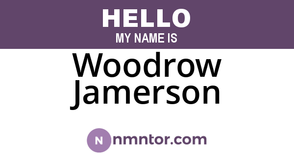 Woodrow Jamerson