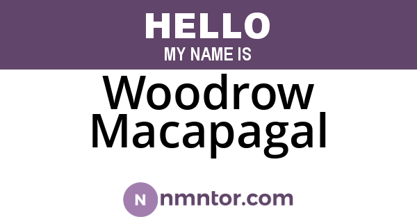 Woodrow Macapagal