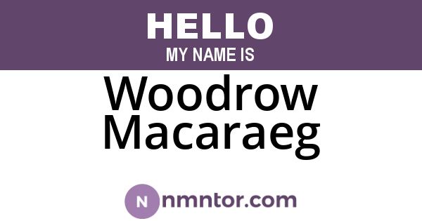 Woodrow Macaraeg