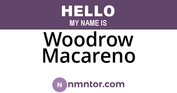 Woodrow Macareno