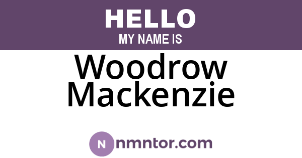 Woodrow Mackenzie