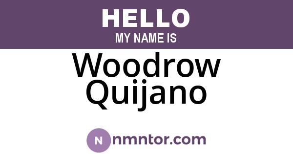 Woodrow Quijano