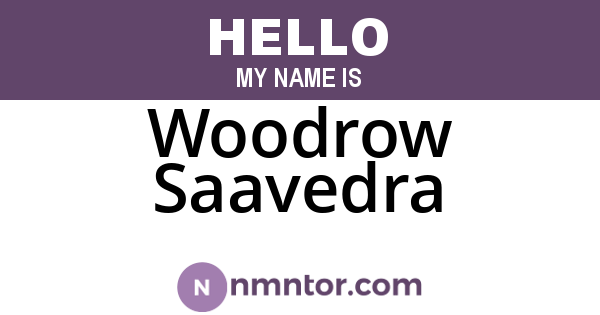 Woodrow Saavedra