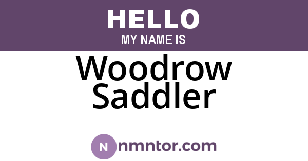 Woodrow Saddler