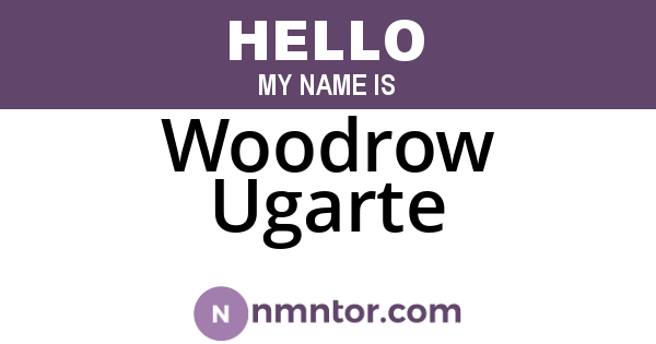 Woodrow Ugarte