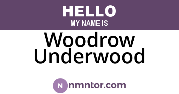 Woodrow Underwood