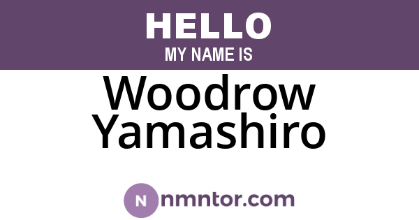 Woodrow Yamashiro