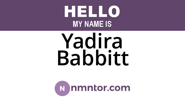 Yadira Babbitt
