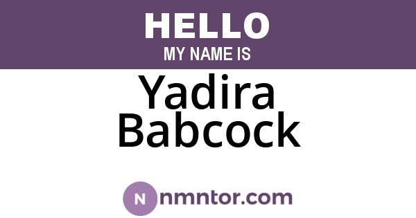Yadira Babcock
