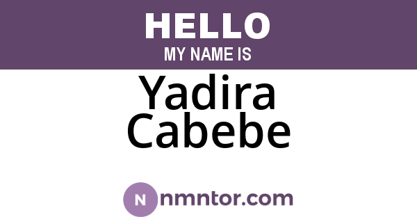 Yadira Cabebe