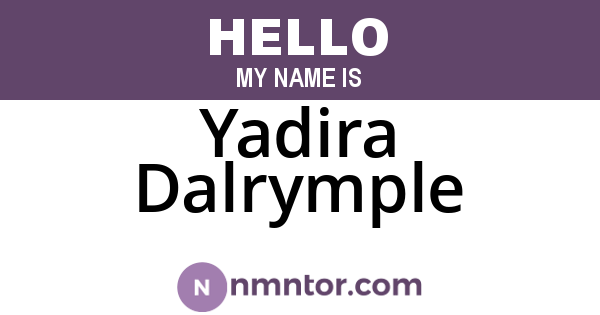 Yadira Dalrymple