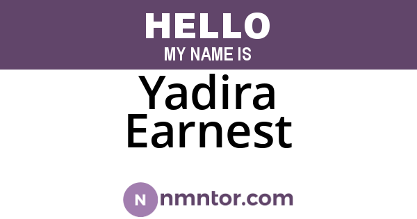 Yadira Earnest