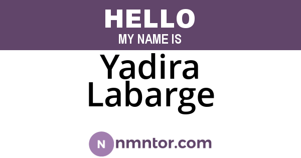 Yadira Labarge