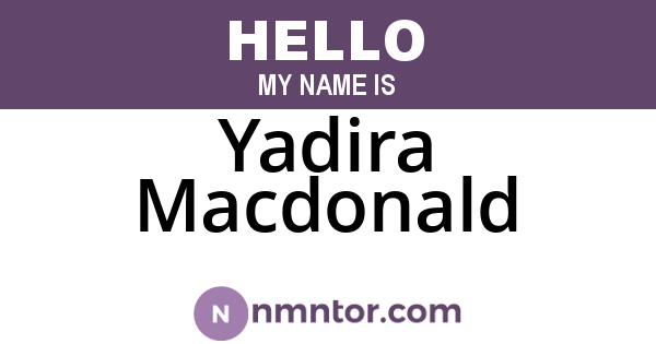 Yadira Macdonald