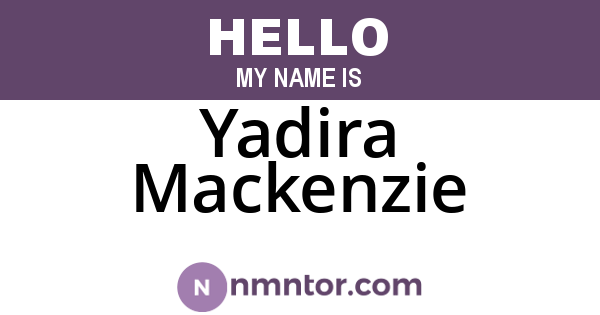Yadira Mackenzie
