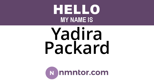 Yadira Packard
