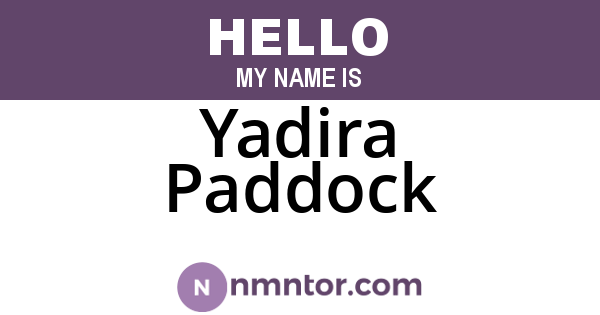 Yadira Paddock