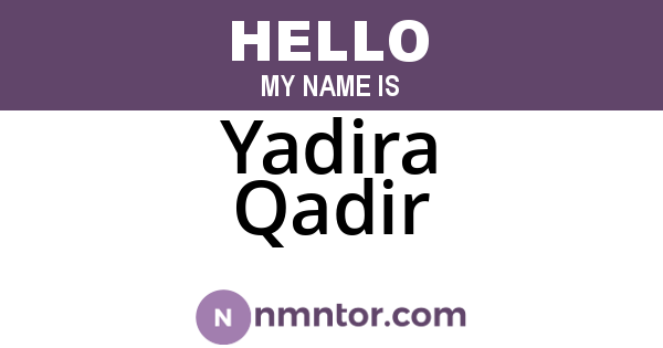 Yadira Qadir