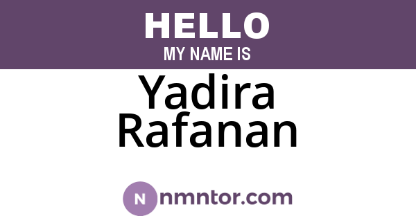 Yadira Rafanan