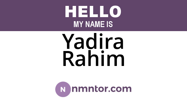 Yadira Rahim