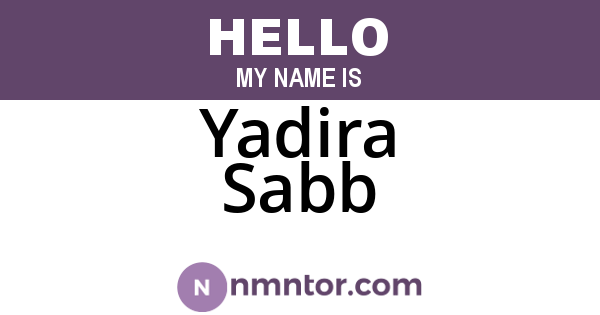 Yadira Sabb