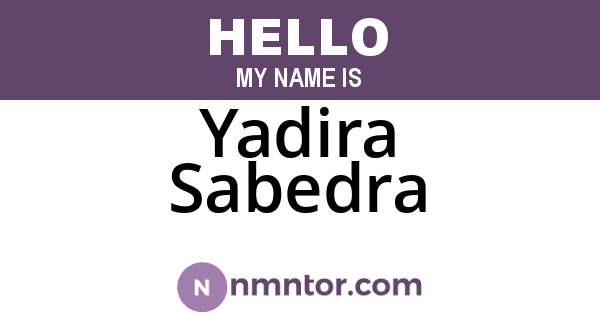 Yadira Sabedra