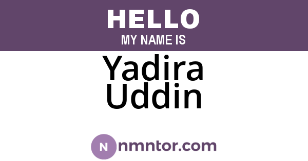 Yadira Uddin