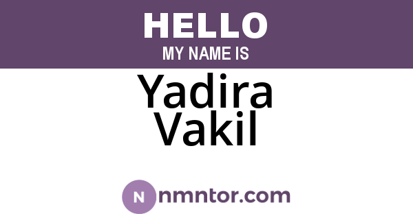 Yadira Vakil