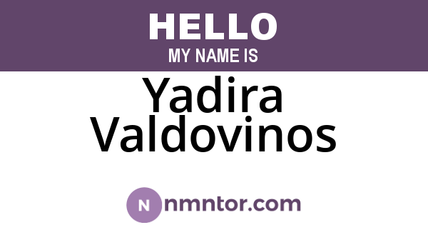 Yadira Valdovinos