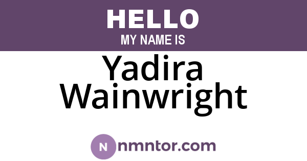 Yadira Wainwright
