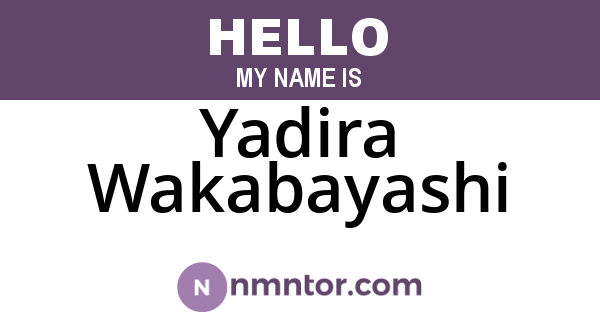 Yadira Wakabayashi
