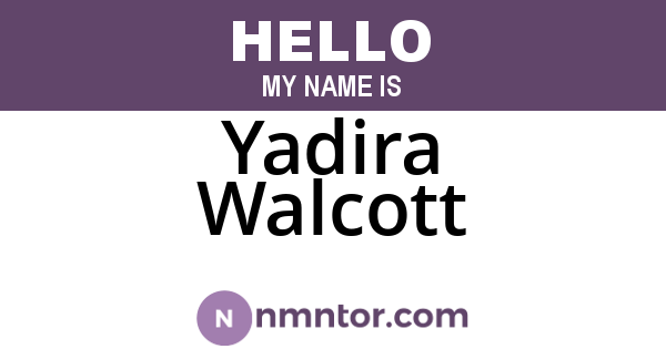 Yadira Walcott