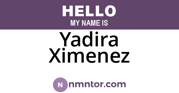 Yadira Ximenez