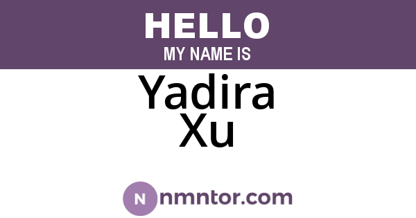 Yadira Xu