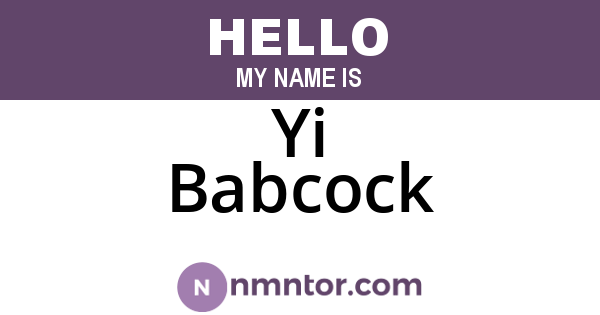 Yi Babcock