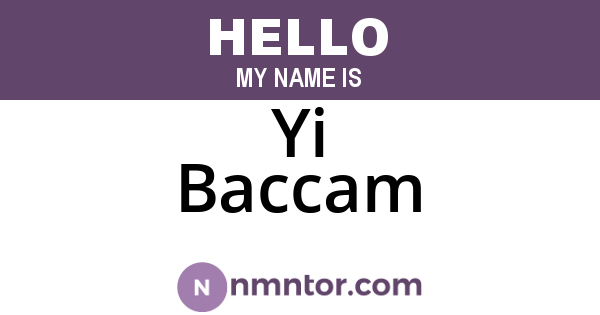 Yi Baccam
