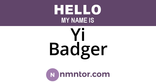 Yi Badger