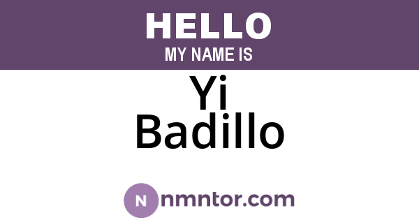 Yi Badillo