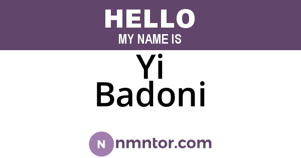 Yi Badoni