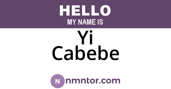 Yi Cabebe